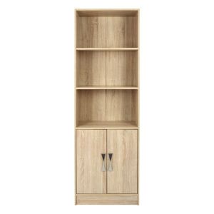 Melamine bookcase, Sonama with metal handle 60x30x180cm Hm2027,03