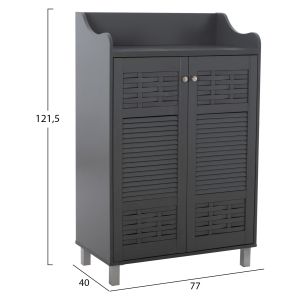 Меламинов шкаф за обувки Kailenaтъмно сив Hm2230,10 77x40x121,5