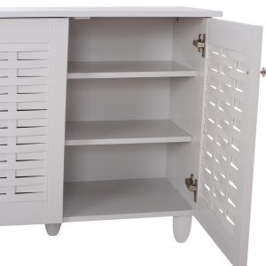 Меламинов шкаф за обувки в бял цвят Hm2211,05 114χ34χ68