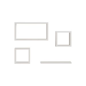 Melamine shelf Babine in white shade 84x15x44cm