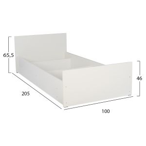 Меламиново легло за матрак 90х200cm бяло Hm2433,03