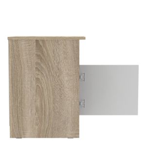 Melamine bedside table Galdi in Sonoma-white color 40x45x60cm