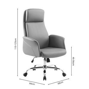 Мениджърски офис стол Derjio кафяв Pu 68x66x115cm