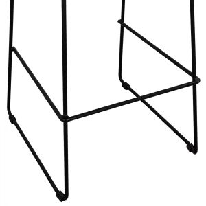 Метален бар стол Allegra Hm5642 ратан в бежов цвят 48x53x100cm