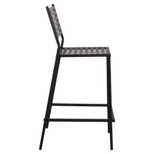 Метален бар стол Olympias Metallic Hm5528,01 черен 47x58x111cm