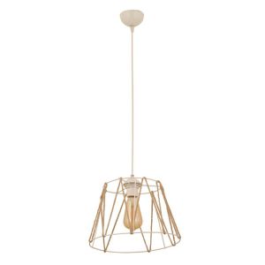 Metal white chandelier with beige rope Hm7566,03 D30x81hcm