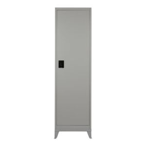 Metal wardrobe 50χ45χ190.5 with 4 shelves 1 door and legs HM10325