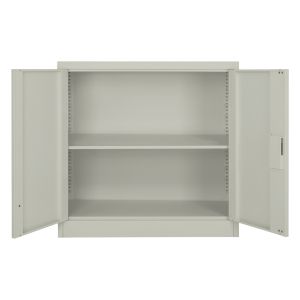 METAL WARDROBE HM5960.01 WITH 2 STORAGE SPACE LIGHT GREY 90X40X90HCM.