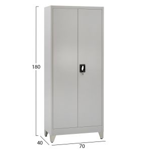 Metal wardrobe Hronda HM21287.02 with lockable partition and legs 70x40x180cm.