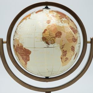 Метален глобус златист - бежово - кафяв 20.30x30.50см