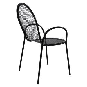 Метален градински стол Hm5029,01 Vera в черен цвят 56x62,5x90cm