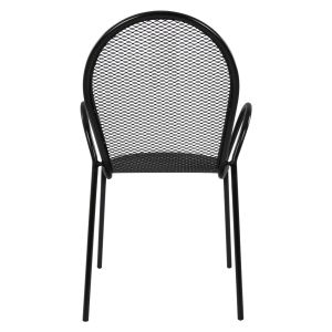 Метален градински стол Hm5029,01 Vera в черен цвят 56x62,5x90cm