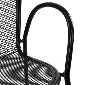 Метален градински стол Hm5029,01 Vera в черен цвят 56x62,5x90cm