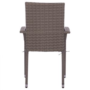 Метален градински стол Hm5685,01 с възглавничка 55x64x93cm