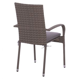 Метален градински стол Hm5685,01 с възглавничка 55x64x93cm