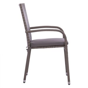 Метален градински стол Hm5685,01 с възглавничка 55x64x93cm