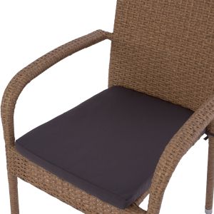 Метален градински стол Hm5685,02 с възглавничка 55x64x93cm