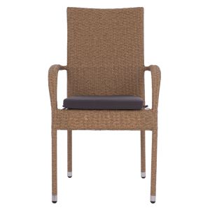 Метален градински стол Hm5685,02 с възглавничка 55x64x93cm