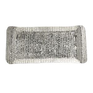 Metal decorative tray Fl7795 silver color 40x19x2cm