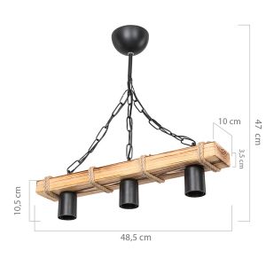 Metal chandelier E27 48.5x10x47cm