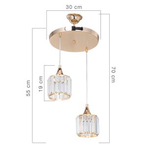 Metal chandelier E27 D30x70cm