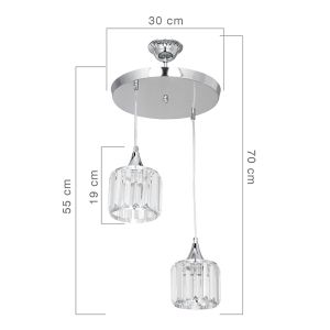 Metal chandelier E27 D30x70cm