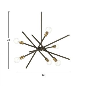 Metal chandelier Hm7401,01 60x70