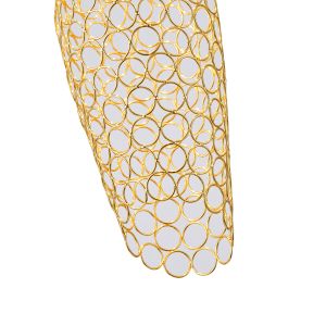Metal chandelier Led 6.3w 648lm 3000k Φ146x1774mm golden, perforated