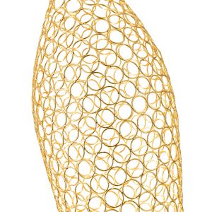 Metal chandelier Led 7.6w 780lm 3000k Φ200x1960mm golden, perforated