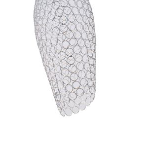 Metal chandelier Led 7.6w 780ml Φ200x1960mm chrome, perforated with lighting