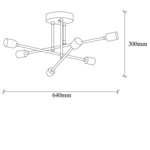 Vintage Style Metal Chandelier in Antique Gold Hm7239 64x64x30cm