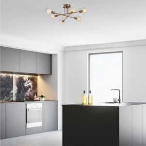 Vintage Style Metal Chandelier in Antique Gold Hm7239 64x64x30cm