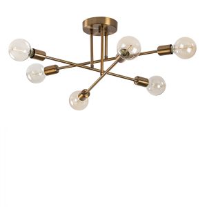 Vintage Style Metal Chandelier in Antique Gold Hm7239 64x64x30cm