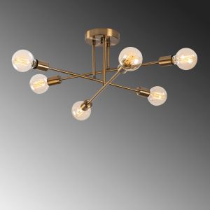 Vintage Style Metal Chandelier in Antique Gold Hm7239 64x64x30cm
