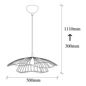 Metal chandelier gold Hm7229,04 D50x111cm