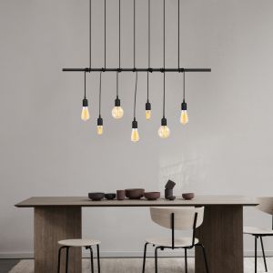 Metal chandelier black color Hm7266 120χ10χ180cm