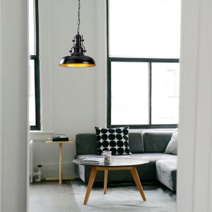 Metal chandelier black color Hm7268 32χ32χ78cm
