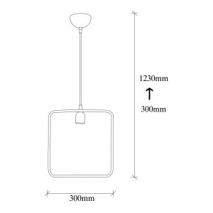 Metal chandelier black Hm7257 30χ6χ123cm