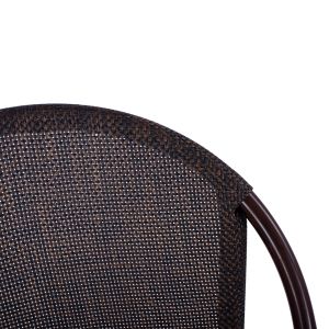Метален стол Bamboo Look кафяв Hm5718 54x62x89cm