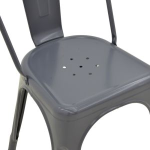 Метален стол Utopia в антрацитен цвят 44x44x85см