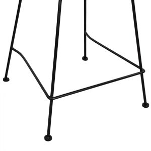 Метален стол с възглавничка Allegra Hm5644 ракита в бежов цвят 55x56x107