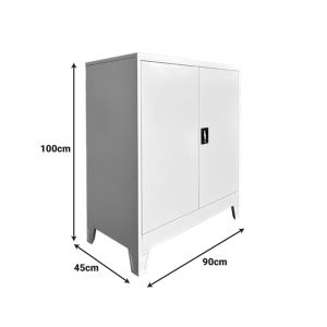 Metal cabinet Armon in light gray color 90x45x100cm