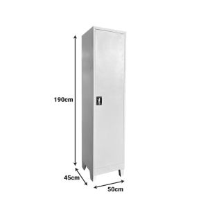 Metal cabinet Koya in light gray color 50x45x190cm