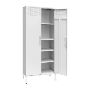 Метален шкаф Levi бял цвят 70x35x170см
