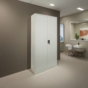 Metal cabinet Ugren in light gray color 90x40x180cm