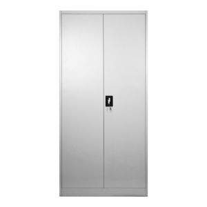 Metal cabinet Zogi with partition in light gray color 90x45x180cm