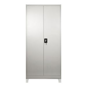 Metal cabinet Zogi with partition in light gray color 90x45x190cm