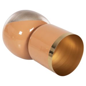 Метална ваза Lingon Hm4233,02 цвят сьомга/сребро металик D21x37,5hcm