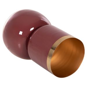 Метална ваза Lingon Hm4233,06 цвят чери/перелено златно D21x37,5hcm