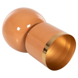 Метална ваза Lingon Hm4233,09 цвят злато/сьомга D21x37,5hcm